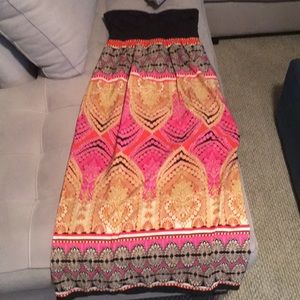 Strapless maxi dress